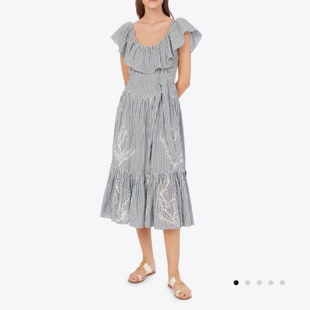 Tory Burch, NWT Eyelet Embroidery Dress, 4